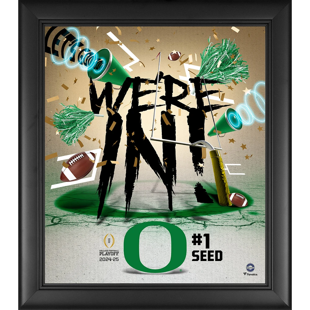 Oregon Ducks 2024-25 College Football Playoff Framed 15" x 17" We're In Collage
