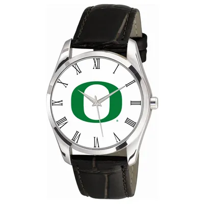 Oregon Ducks Berkeley Black Leather Watch