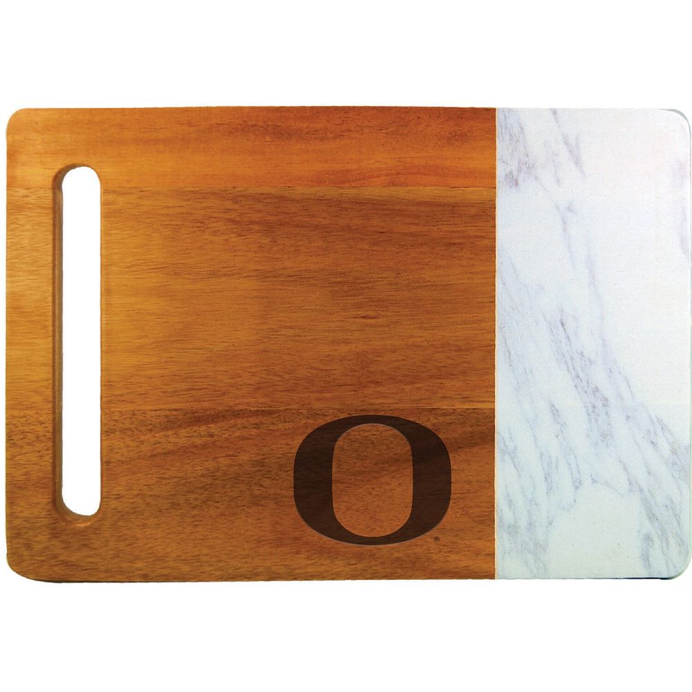 Oregon Ducks Cutting & Serving Board with Faux Marble