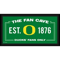 Oregon Ducks Framed 10" x 20" Fan Cave Collage