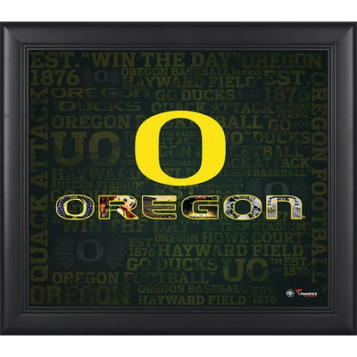 Oregon Ducks Framed 15'' x 17'' Team Heritage Collage