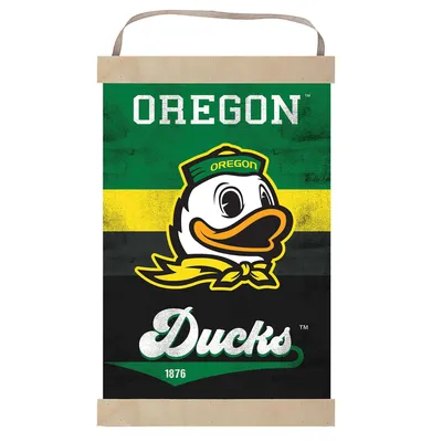 Oregon Ducks Retro Logo Banner Sign