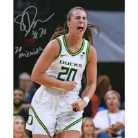 Autographed New York Liberty Sabrina Ionescu Fanatics Authentic 16 x 20  Dribbling in White Jersey Photograph