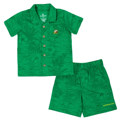 Toddler Colosseum  Green Oregon Ducks Fern Champ Shirt and Shorts Set