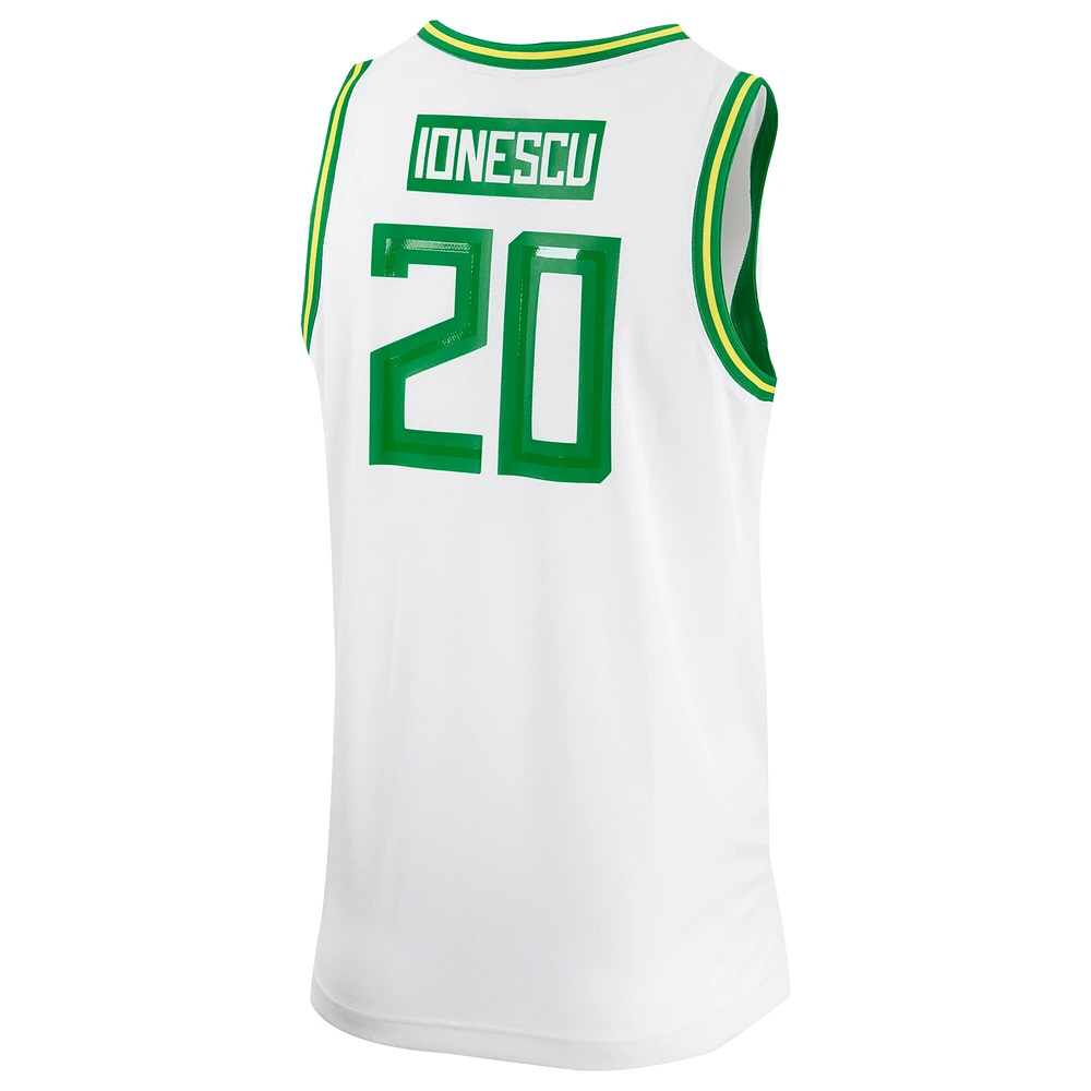 Maillot de basket-ball unisexe Nike Sabrina Ionescu, réplique des Ducks l'Oregon, blanc