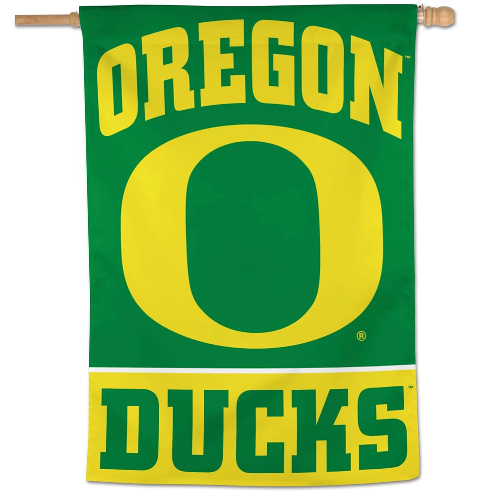 Bannière verticale simple face avec logo principal WinCraft Oregon Ducks 28" x 40"