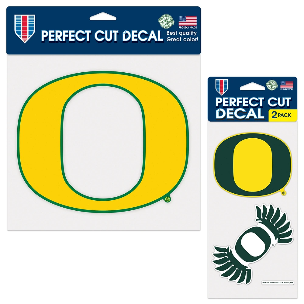 WinCraft Oregon Ducks Perfect Cut Decal Two-Pack Set