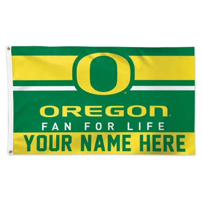 Oregon Ducks WinCraft Personalized 3' x 5' One-Sided Deluxe Flag