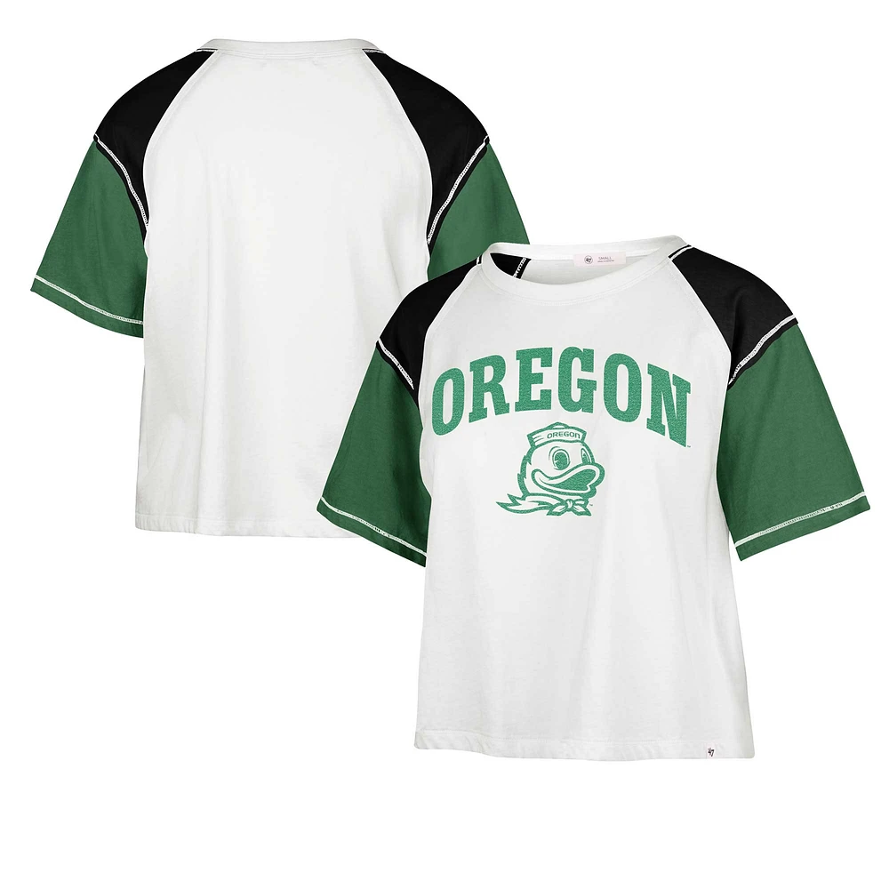 T-shirt court '47 Oregon Ducks Serenity Gia pour femme, blanc