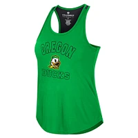 Women's Colosseum Green Oregon Ducks 10 Days Racerback Scoop Neck Tank Top