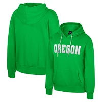 Sweat à capuche cordon de serrage avec strass réfléchissants Colosseum Green Oregon Ducks pour femmes