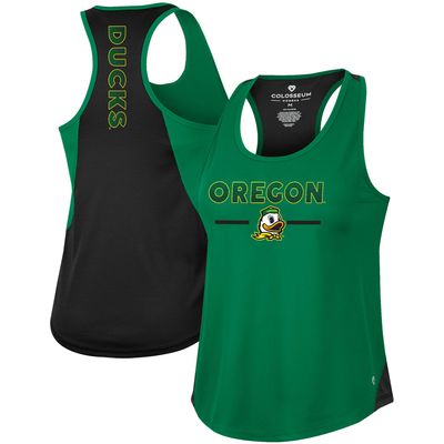 Women's Colosseum Green Oregon Ducks Sachs 2-Hit Scoop Neck Racerback Tank Top