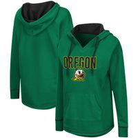 Women's Colosseum Green Oregon Ducks Tunic Pullover Hoodie