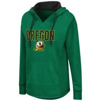 Women's Colosseum Green Oregon Ducks Tunic Pullover Hoodie