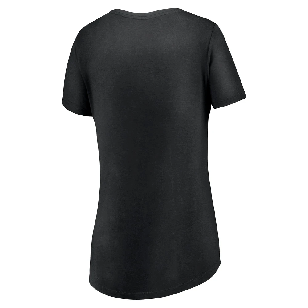 Women's Fanatics  Black Oregon Ducks Block Party Tough Win T-Shirt