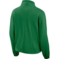 Women's Fanatics Green Oregon Ducks Fleece Half-Zip Jacket