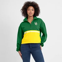 Women's Fanatics Green Oregon Ducks Fleece Half-Zip Jacket