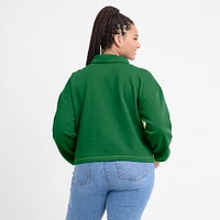 Veste polaire à demi-zip Fanatics pour femmes, verte, Oregon Ducks