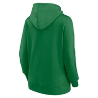 Women's Fanatics Green Oregon Ducks Lock It Down Iconic Fleece Pullover Hoodie