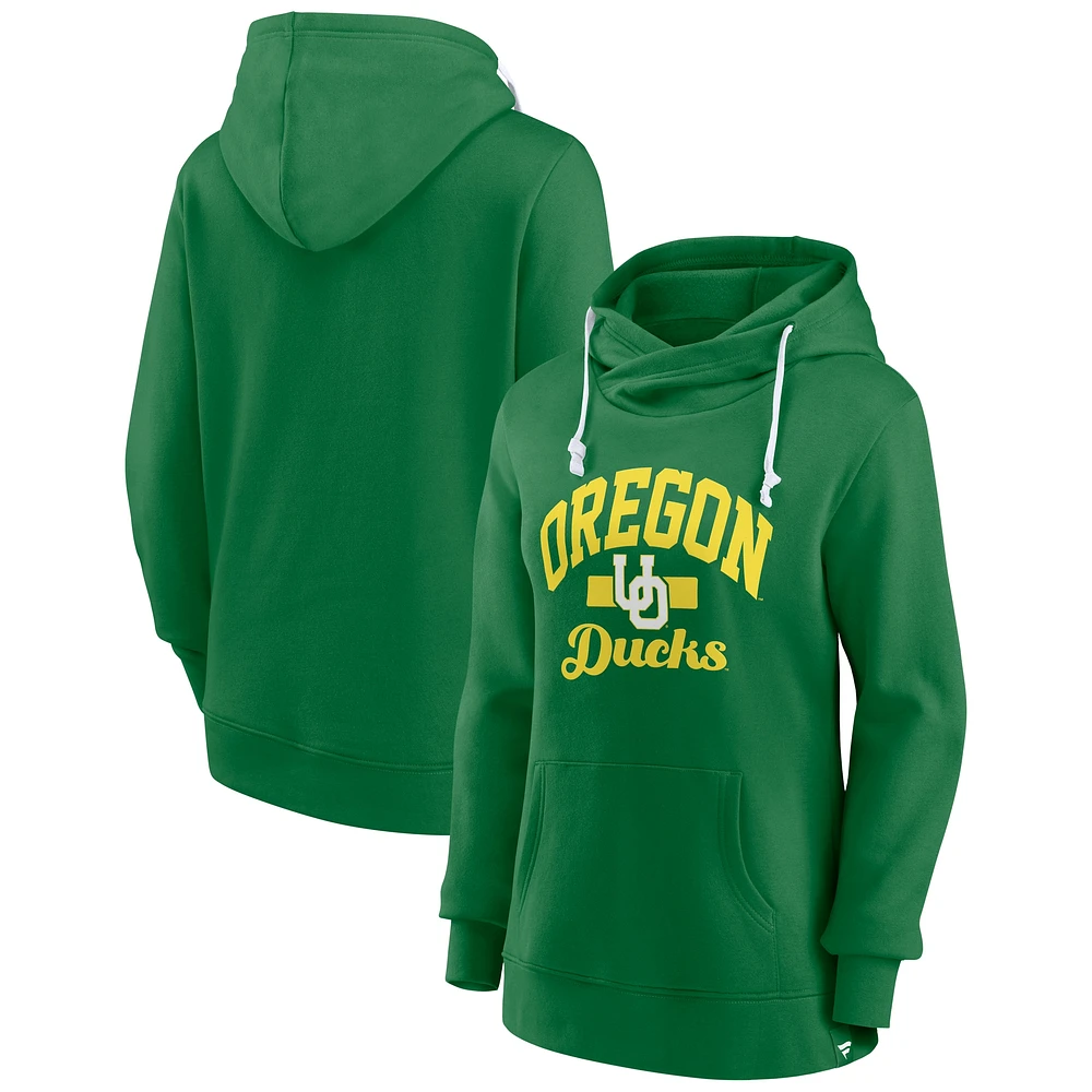 Sweat à capuche en polaire emblématique Lock It Down de Fanatics Green Oregon Ducks pour femmes