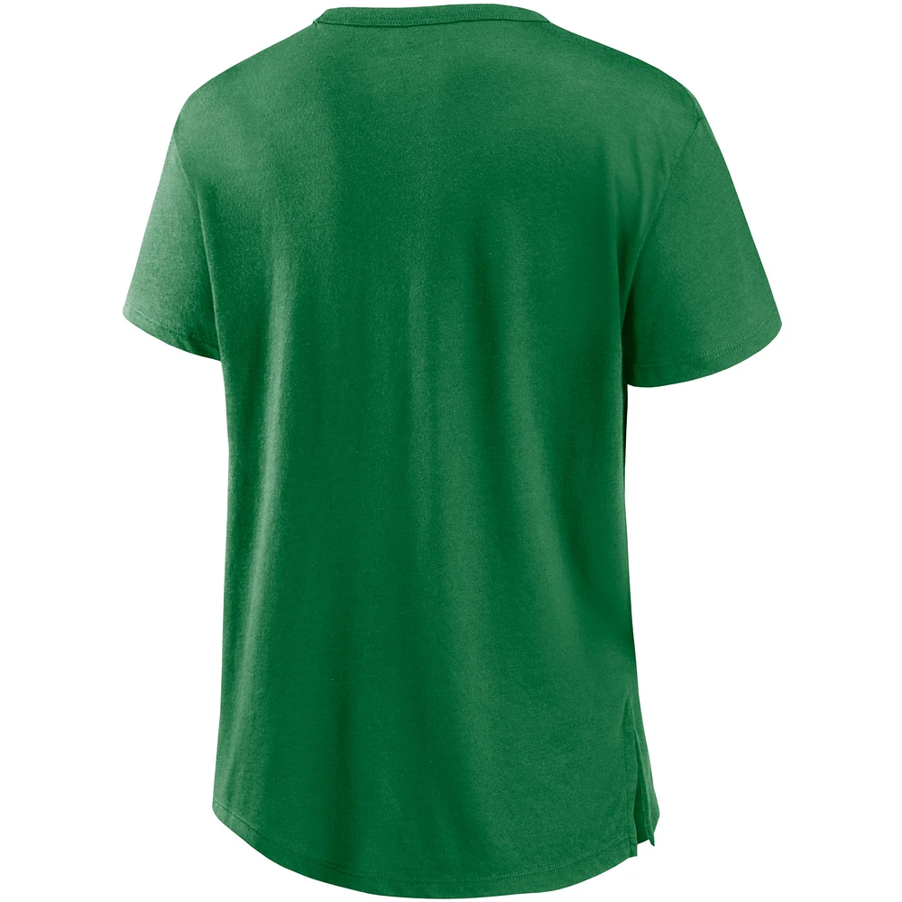 T-shirt coupe-cravate vert Fanatics pour femmes des Ducks de l'Oregon