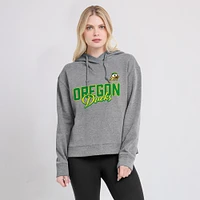 Women's Fanatics Heather Gray Oregon Ducks Script Favorite Pullover Hoodie