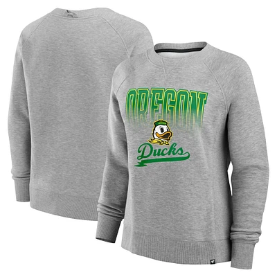 Sweat-shirt en polaire pour femme Fanatics Heather Gray Oregon Ducks Training Camp Hit Hard