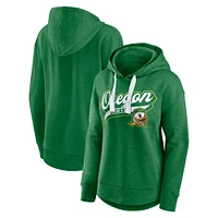 Sweat à capuche manches longues Fanatics Heather Green Oregon Ducks pour femmes