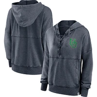 Sweat à capuche lacets Fanatics Heathered Charcoal Oregon Ducks pour femmes