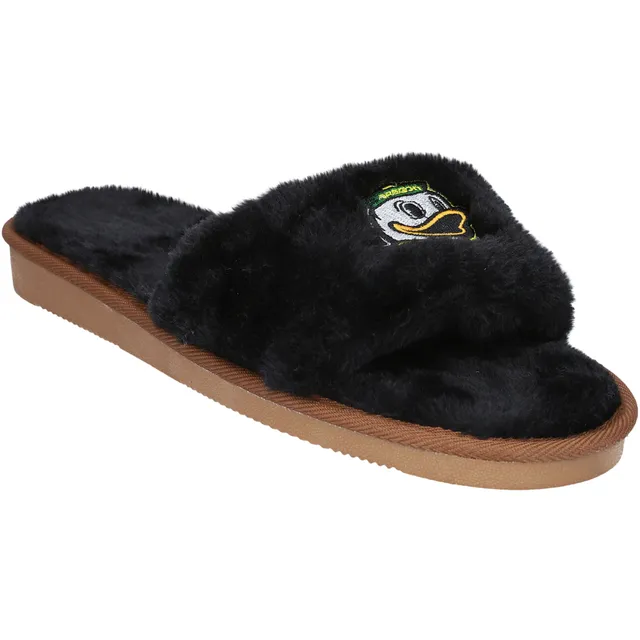 Women's FOCO Houston Texans Faux Fur Slide Slippers, Size: XL