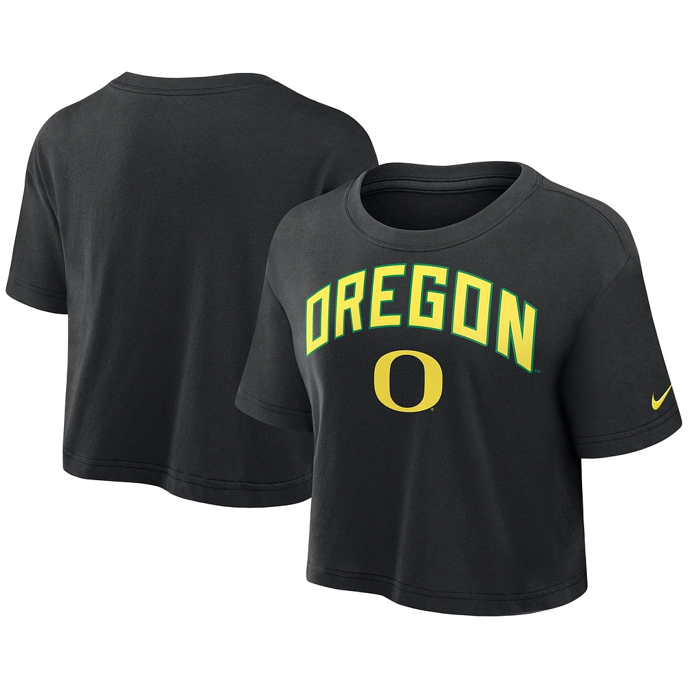 T-shirt court Nike Athletic Prep Arch Performance pour femme, noir, Oregon Ducks
