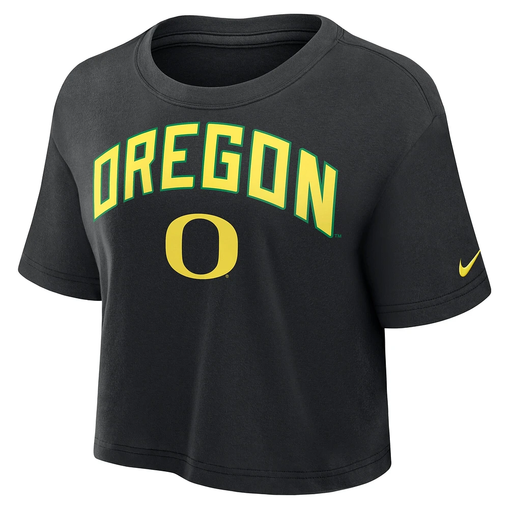 T-shirt court Nike Athletic Prep Arch Performance pour femme, noir, Oregon Ducks