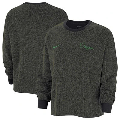 Sweat-shirt Nike Oregon Ducks Yoga Script pour femme, noir