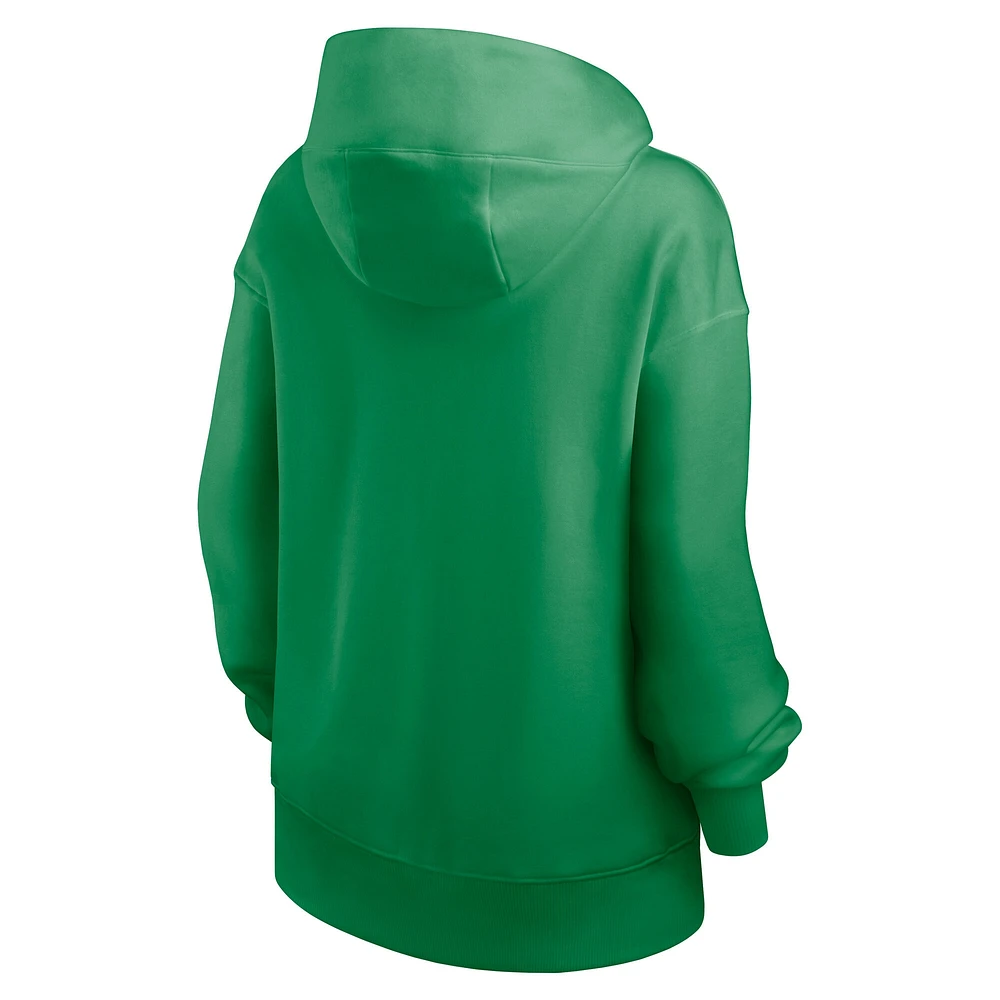 Women's Nike Green Oregon Ducks Oversized Legacy Phoenix Foundational Stack Pullover Hoodie