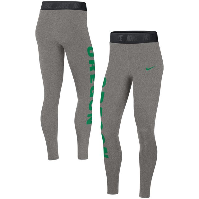 Women's Nike Black/Heathered Charcoal Atlanta Falcons Logo Stack  Performance Leggings