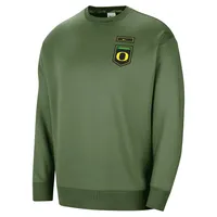 Chandail à enfiler pour femme Nike Olive Oregon Ducks Military Collection All-Time Performance Crew