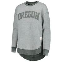 Women's Pressbox Green Oregon Ducks Ponchoville Pullover Sweatshirt