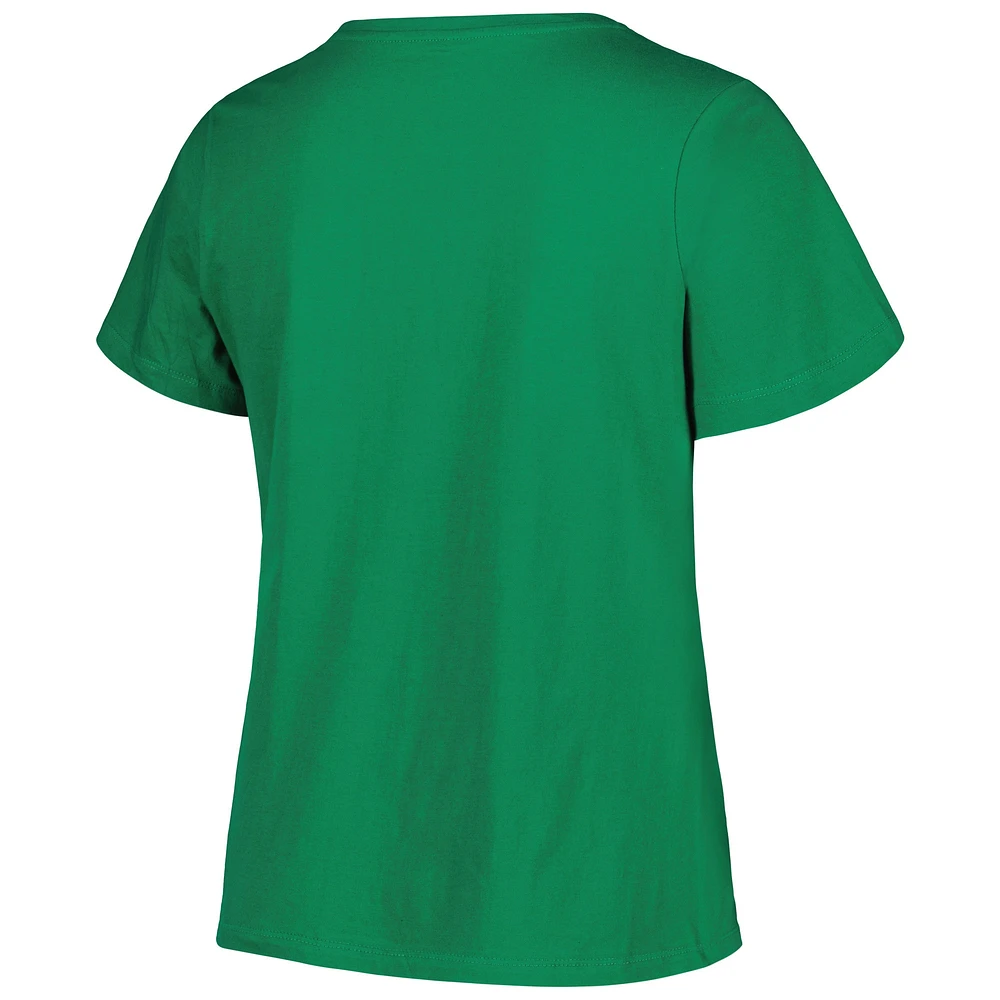 Women's Profile Green Oregon Ducks Plus Arch Over Logo Scoop Neck T-Shirt