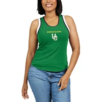 Women's WEAR by Erin Andrews Green Oregon Ducks Open Hole Razorback Tank Top