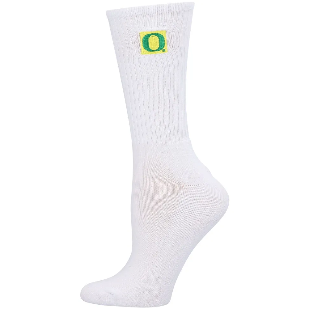 Lot de 2 paires de chaussettes courtes ZooZatz Oregon Ducks pour femmes, vert/blanc