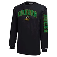 Youth Champion Black Oregon Ducks Distressed Arch Over Logo Long Sleeve T-Shirt