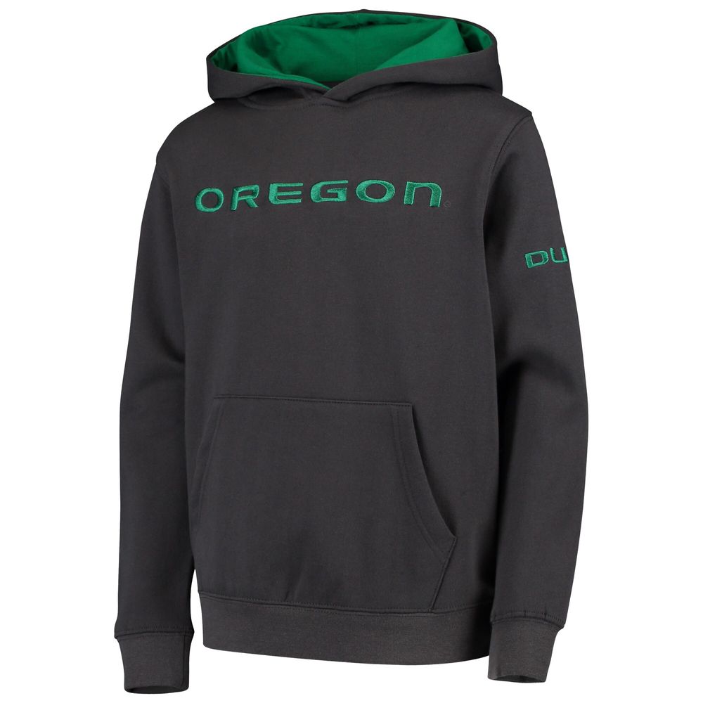 Youth Charcoal Oregon Ducks Big Logo Pullover Hoodie