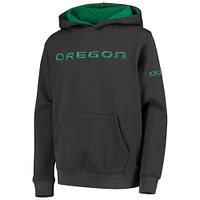Youth Charcoal Oregon Ducks Big Logo Pullover Hoodie