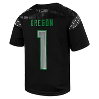 Maillot de football Nike #1 Vapor Fusion noir pour jeunes des Oregon Ducks