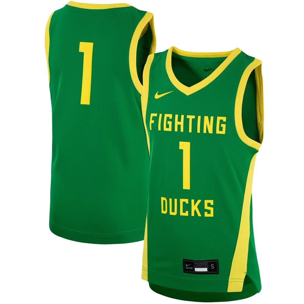 Lids #1 Oregon Ducks Youth Team Replica Basketball Jersey - Green | Brazos Mall