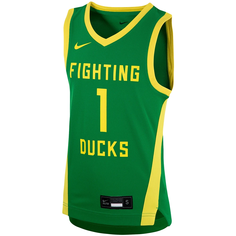 Youth Nike #1 Green Oregon Ducks Team Replica Basketball Jersey