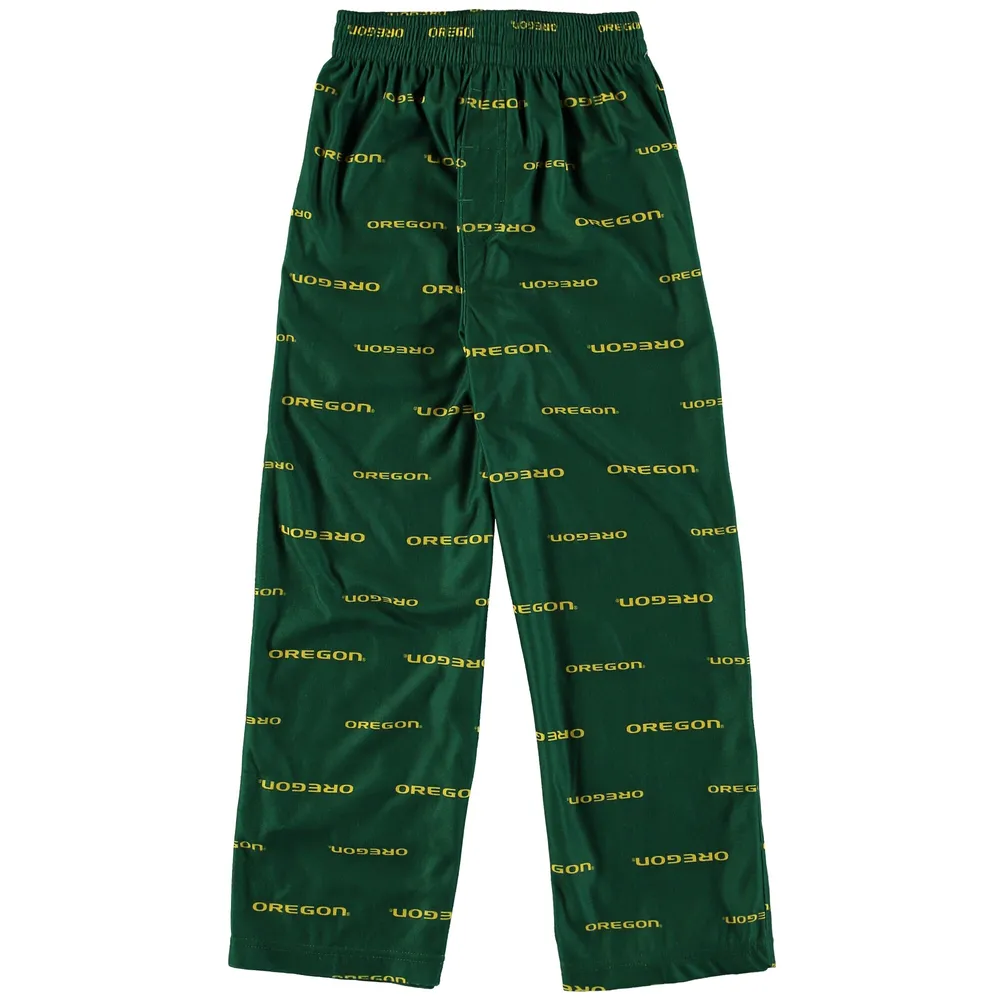 Lids Oregon Ducks Youth Printed Allover Pajama Pants - Green