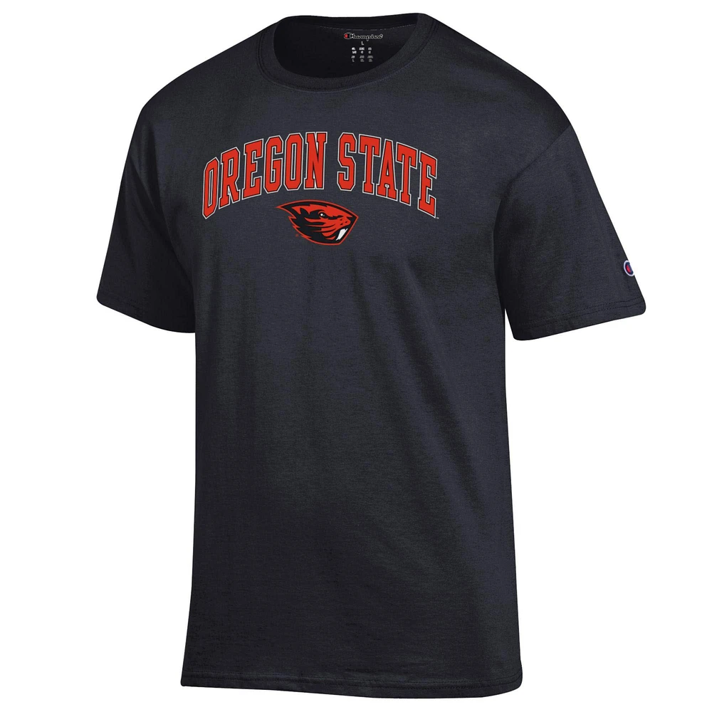 Men's Champion  Black Oregon State Beavers Arch Over Logo T-Shirt