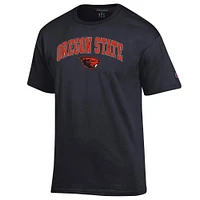 Men's Champion  Black Oregon State Beavers Arch Over Logo T-Shirt