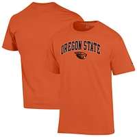 Men's Champion  Orange Oregon State Beavers Arched Logo T-Shirt